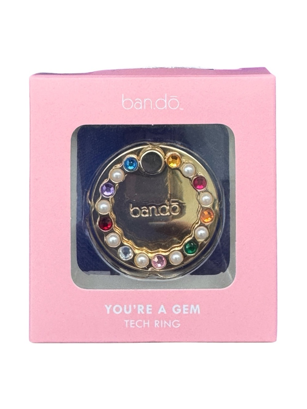 ban.do You're a Gem Tech Ring Phone Ring Holder Stand Gold Tone
